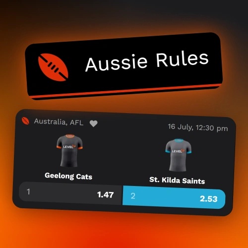 Place expert wagers on Australian Rules Football AFL matches at Level Up.