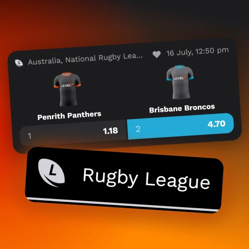 Access premium rugby league odds and bet on NRL fixtures at Level Up.